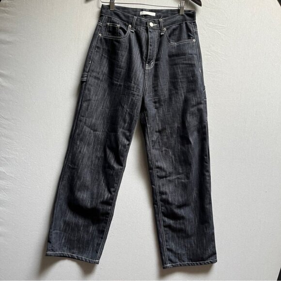 Oak + Fort wide leg carpenter utility denim jeans Sz M - Picture 1 of 16